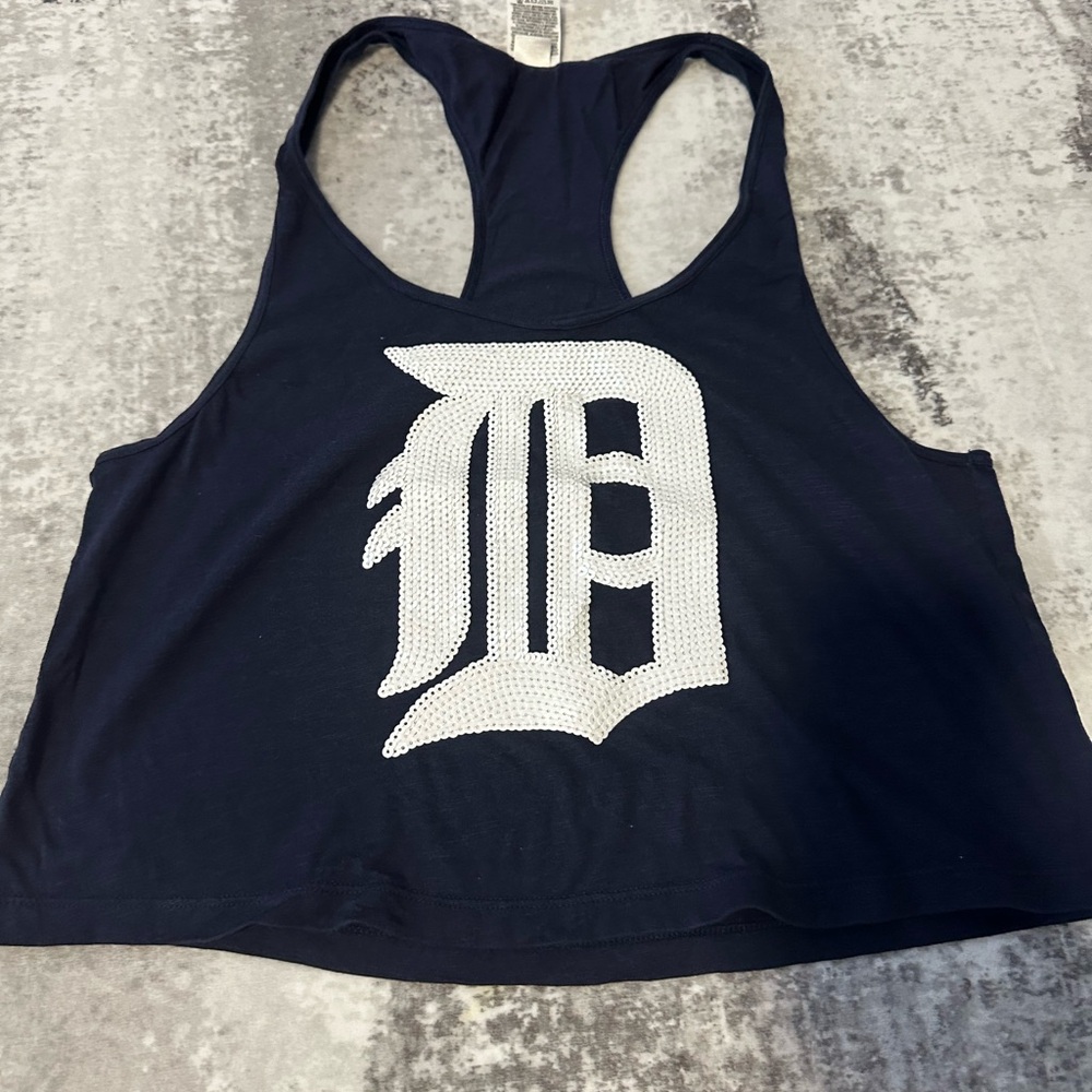 ❤️PINK Victoria's Secret Deep Blue Crop Top - Detroit Tigers❤️